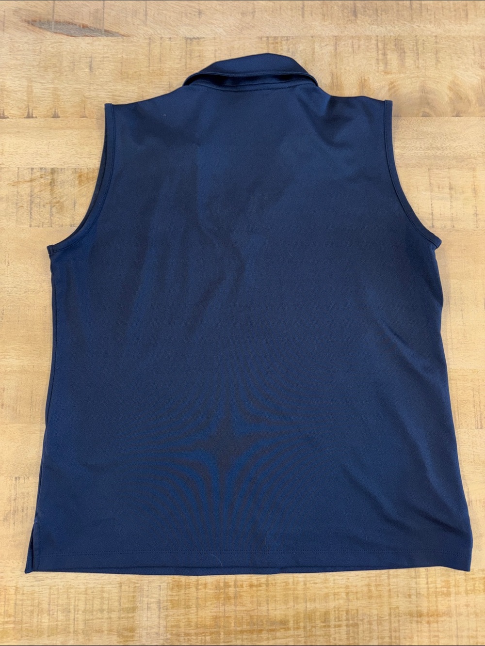 Tory Burch Tory Sport V-Neck Polo Top Shirt Navy Blue Womens XL Golf Tennis - Picture 2 of 2